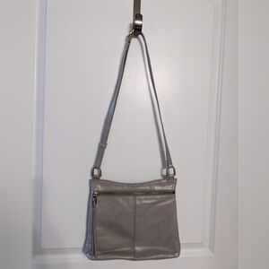 HOBO soft leather handbag Light Gray Adjustable Shoulder Strap